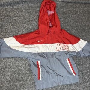 Nike Red and Gray Raincoat